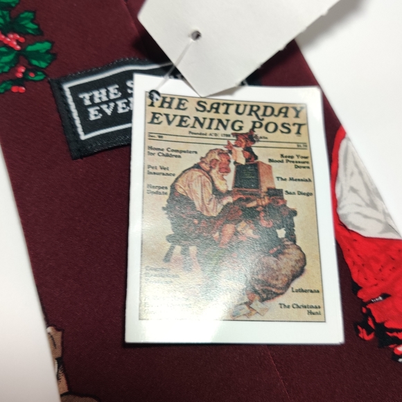 Vintage The Saturday Evening Post Christmas Tie - Picture 4 of 9